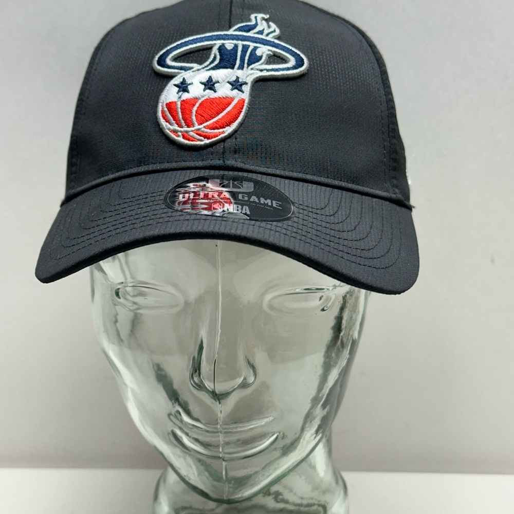 Patriotic Miami Heat NBA Cap Hat Ultra Game New Black A3